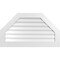 Ekena Millwork Octagonal Top Surface Mount PVC Gable Vent w/ 3-1/2"W x 1"P Standard Frame, 42"W x 24"H GVPOT42X2401SN - alternate 1